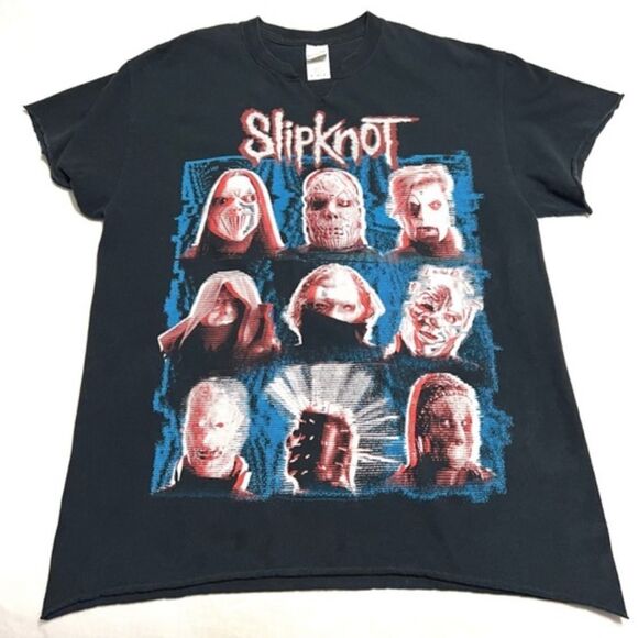 Slipknot Band Tee Faded Black Semi Distressed W.A.N.Y.K Tour 2019 Size Medium - Picture 11 of 11